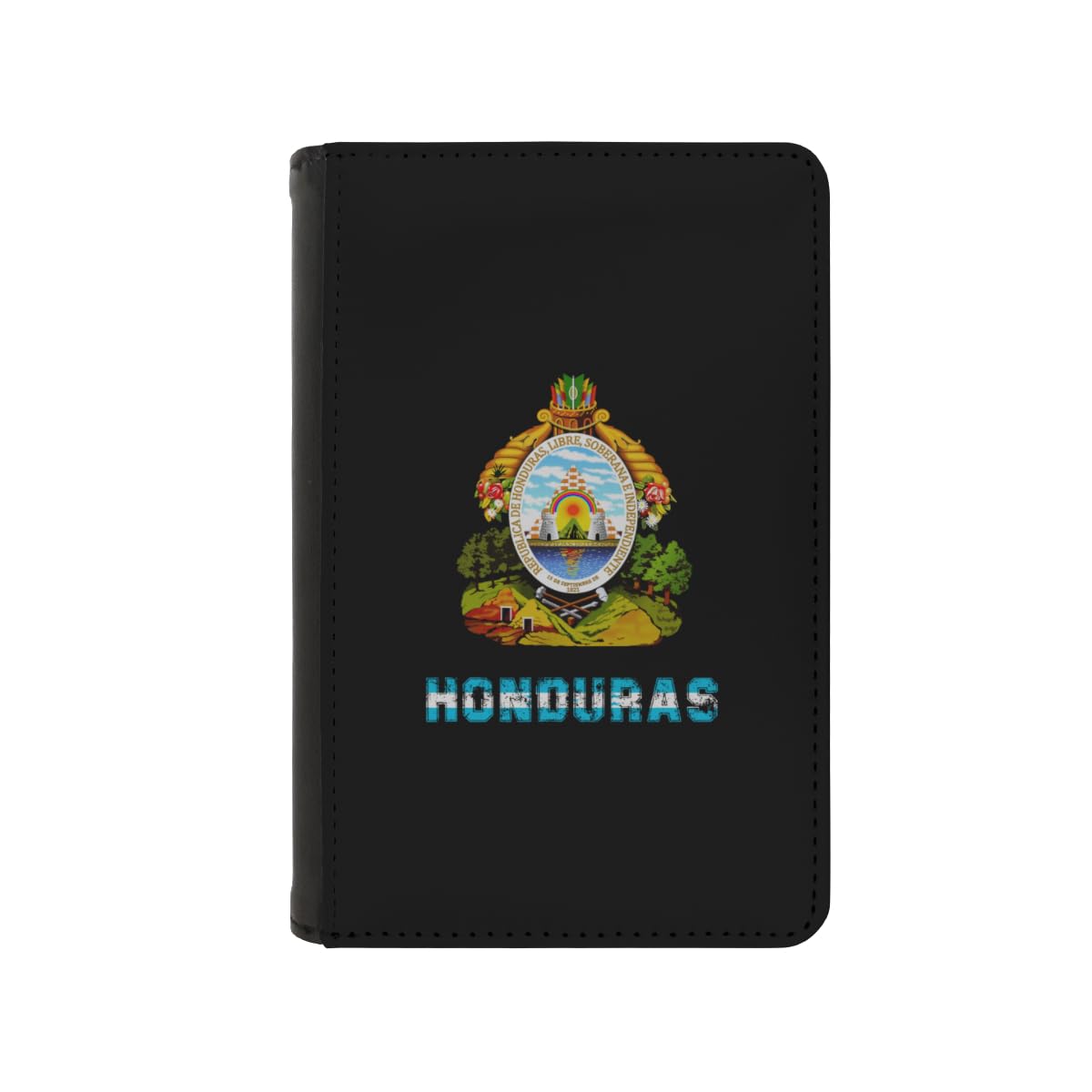 Coat of Arms of Honduras Hondurans Passport Holder Cover Wallet Case Novelty PU Leather with Card Slot Travel Accessories Protector for Women Men