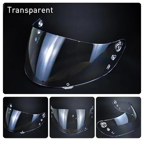ICON Airflite IC-04用フルフェイスバイクヘルメットバイザーレンズ バイクアクセサリー(Transparent)