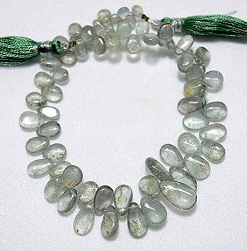 Aigue-marine mousse poire pierres naturelles pour création bijoux LKBEADS 9 pouces