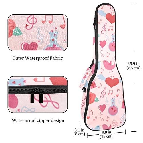 Housse pour ukulélé rétro avec motif notes de musique et oiseaux – Rembourrage en éponge de 10 mm d’épaisseur – 53,3 cm… - Les Beatles, Paul McCartney, John Lennon, RIngo Starr, George Harrison Housse pour ukulélé rétro avec motif notes de musique et oiseaux - Rembourrage en éponge de 10 mm d'épaisseur - 53,3 cm… – Image 5