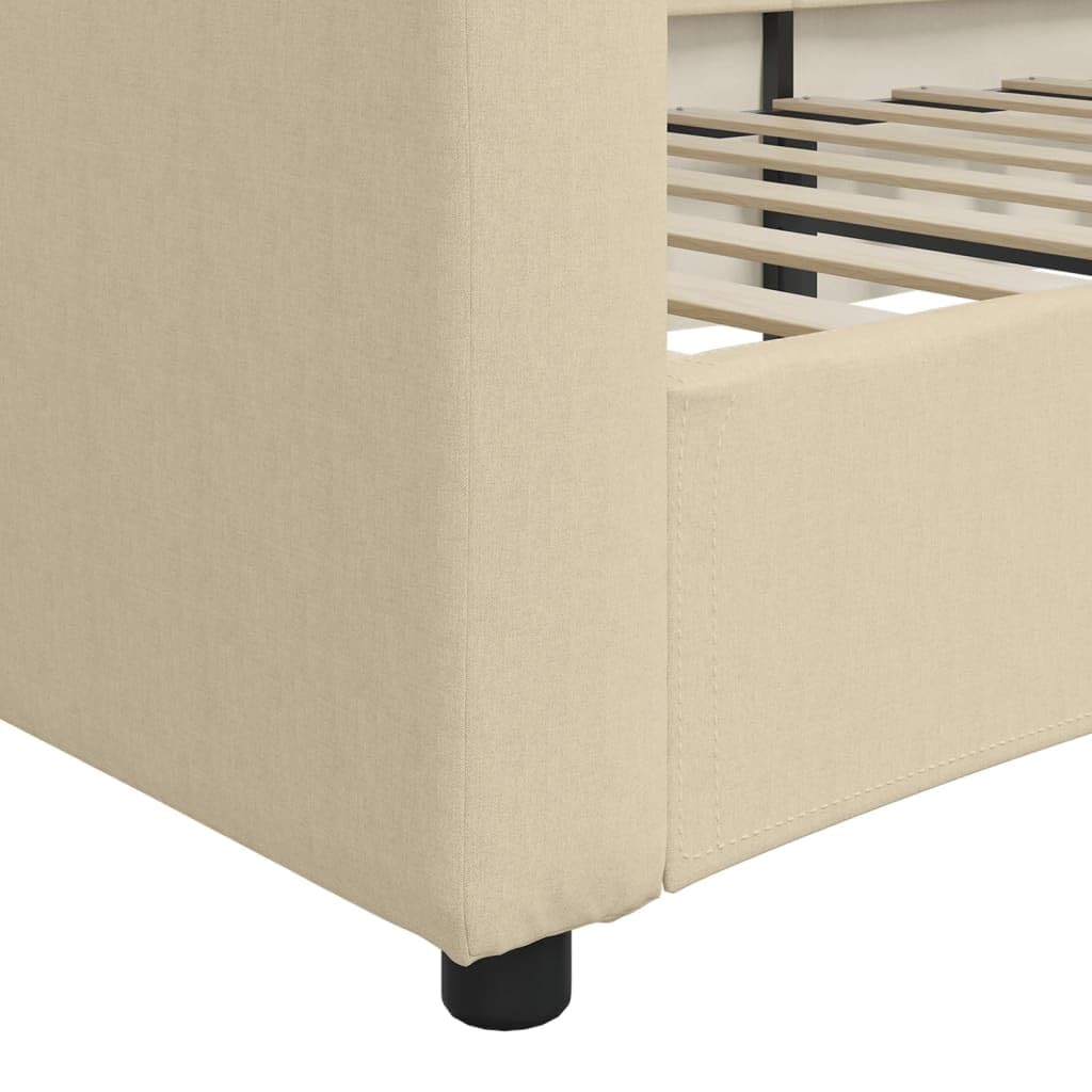 Tapicerowany 2 w 1 z funkcją spania gościnny Kremowy 80 x 200 cm