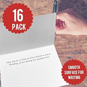 16 White Pet Sympathy Cards with Envelopes (4.25 X 6 Inches) for dog groomers,pet grooming, veterinarians, vets, boarding