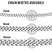 HEXALOVA 5mm Chain for Men Stainless Steel Cuban Link Chain Necklace for Women Silver Toned Mens Necklaces 20 Inch