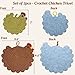Handmade Crochet Chicken Trivets Set of 2, Chicken-Gifts, Valentine Gifts, Pot Holders, Heat Resistant Farmhouse Kitchen Home Decor, Cooking, Baking, Cute Desk Accessories, Tabletop Protection (2pcs)