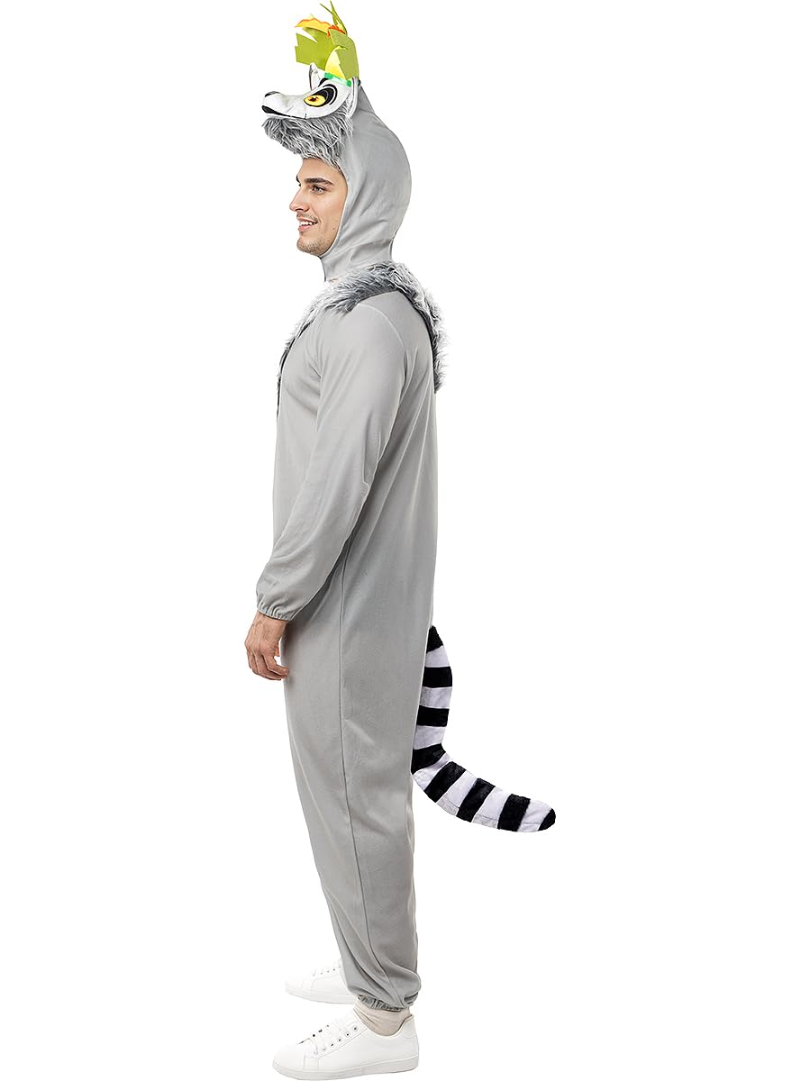 Funidelia | Disfraz de Madagascar Rey Julien para hombre Dibujos Animados & Madagascar - Disfraz para adultos y divertidos accesorios para Fiestas, Carnaval y Halloween - Talla M - L