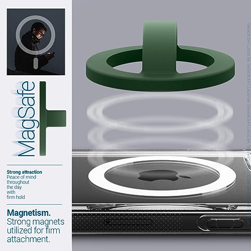 Caseology Spigen iPhone için MagSafe özellikli Silikon Telefon Tutucu Nano Pop Avo Green - AFA07062