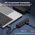 USB 3.0 Hub, VIENON 4-Port USB Hub USB Splitter USB Expander for Laptop, Xbox, Flash Drive, HDD, Console, Printer, Camera,Keyborad, Mouse(Not for Charging) - Image 3