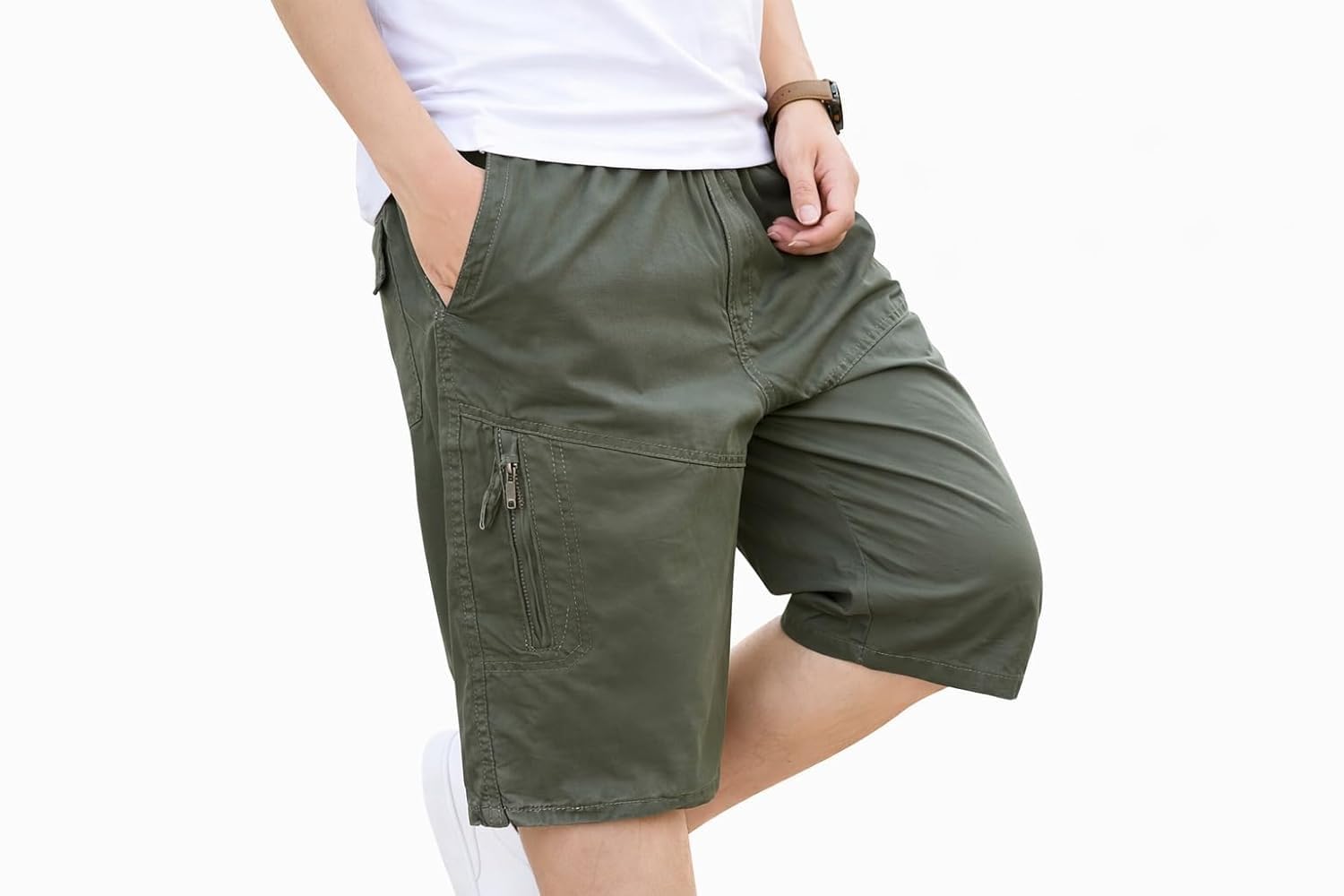 dbax Men’s Cotton Casual Long Shorts | Stylish Summer Bottoms | Trendy Streetwear Half Pant | Comfortable Slim Fit Apparel | Casual Outdoor Outfit | Shorts Pant for Men-picture-22