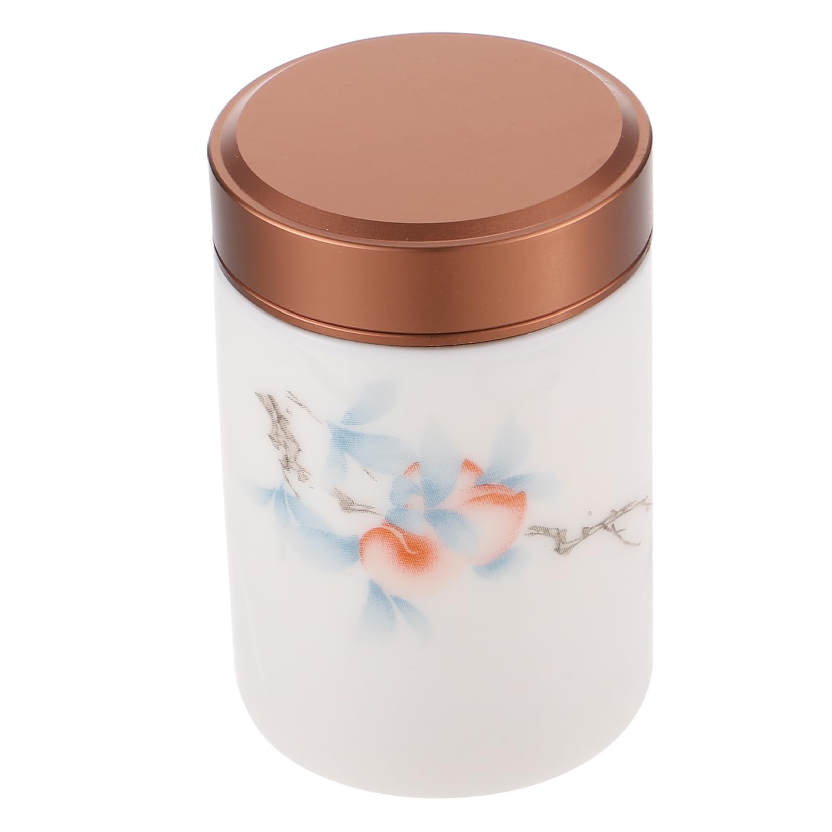 XYIANG 4pcs Enamel Tea Tea Container Ceramic Airtight Jar Loose Tea Jar Container with Lid Household Tea Holder Sealed Container Cereal Container Sugar Jar Mini Ceramics Sealing Cap