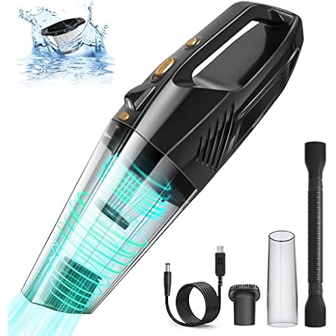 Zamufo Handheld Vacuum Cleaner, Car Vacuum Cleaner Cordless with LED Light, High 120W Powerful Hand Held Vacuuming Cordless, Portable Mini Lightweight Wet Dry Cover