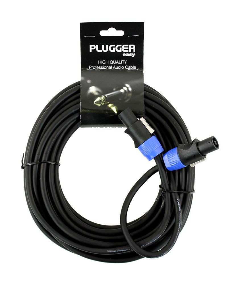 Plugger Câble HP Speakon mâle/mâle 1,5 mm²/10 m Noir
