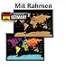 Produktbild PURPOSE Weltkarte zum Rubbeln mit Rahmen, Made in Germany, Gold Schwarz XL (73 x 53 cm)