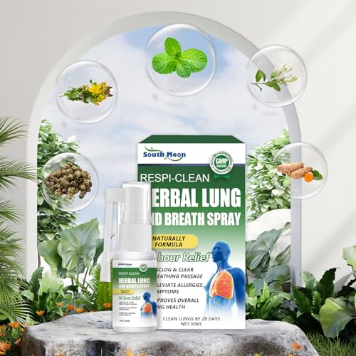Herbal Lung Spray Herbal Lung 2 StüCk 30ml Herbal Spray Herbal Spray Cleansing Lung Atementgiftendes KräUterlungenreinigungsspray Lungenreinigung Asthmaspray Rezeptfrei