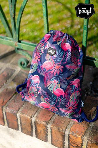 baagl Gymtas voor meisjes en dames - waterdichte schoenentas, school en kleuterschool sporttas, sportrugzak - Image 7