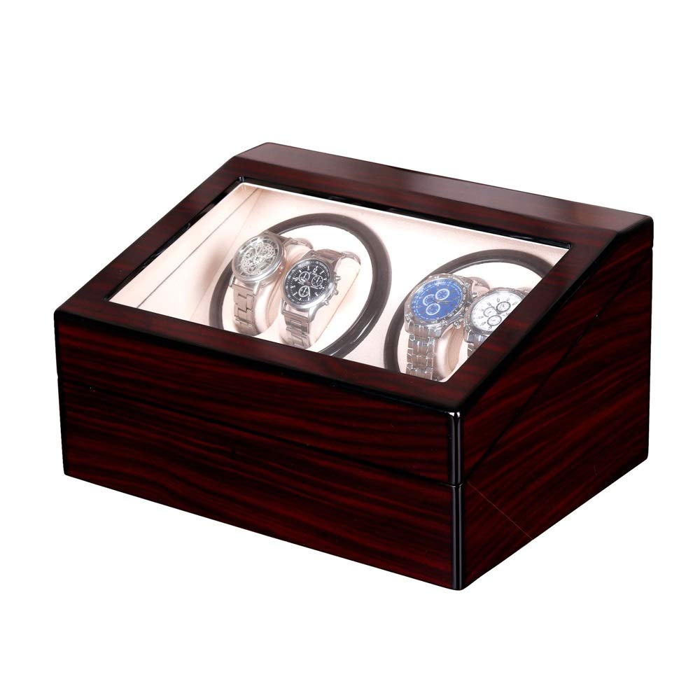 HYMONA Watch Box, Exquisite and Beautiful Automatic Swinger Rotating Watch Box Home Display Storage Box Watch Collection Box Watch case