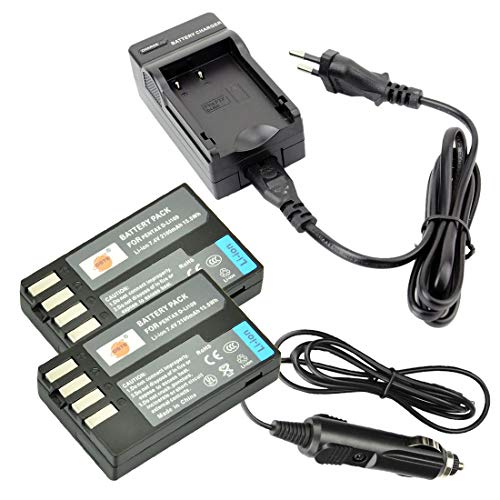 DSTE 2-pack Rechange Batterie et DC112E Voyage Chargeur pour Pentax D-Li109 K-R K-30 K-50 K-500 K-2 K-S2 K-S1