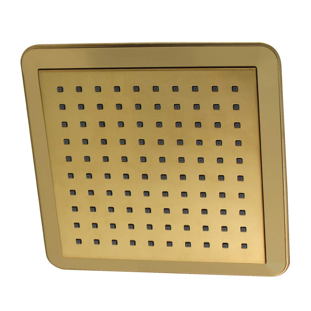 Pomme de douche effet pluie carrée Claremont en laiton brossé pour un design moderne