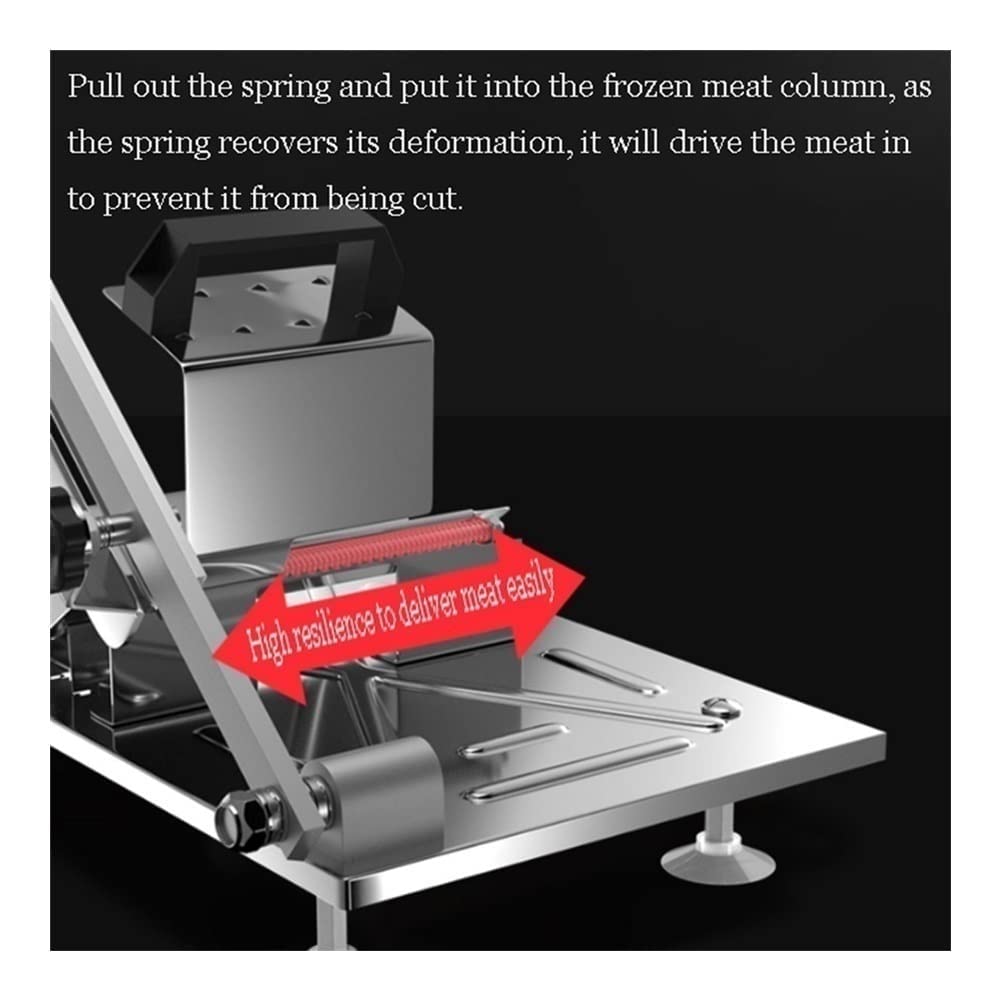 Cortadora de Carne para Uso doméstico o Comercial, cortadora Manual de Carne congelada, cortadora doméstica para Hierbas, turrón, Tocino, ayudante de Olla Caliente de Acero inoxida