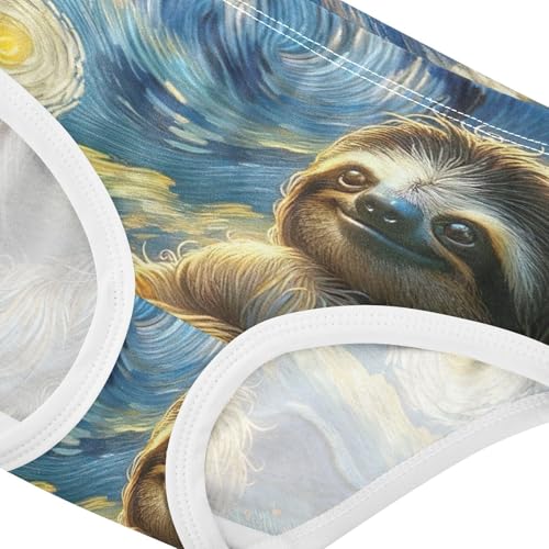 Stylish Toddler Underwear Floral 2t Cotton Girl Panties Cute Sloth Cute Starry Night Briefs Undies Kids4