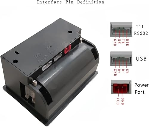 Miniatura 4 de Impresora térmica micro 5 9V integrada impresora térmica de recibos microcontrolador puerto serie desarrollo secundario MCU módulo de impresión