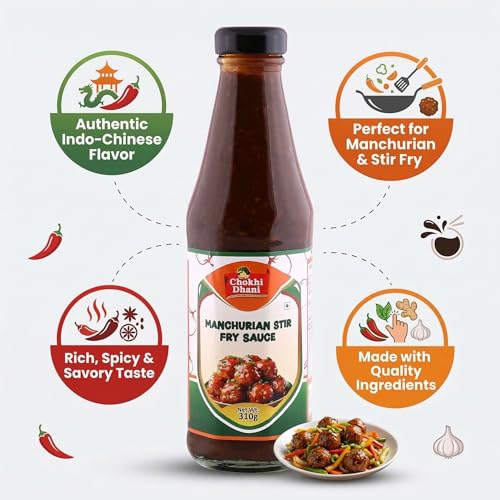 Image of Chokhi Dhani Manchurian Sauce 310g | Indo Chinese Stir Fry Sauce | Cooking Sauce | Restaurant Style Manchurian Flavour