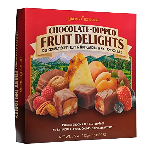 Liberty Orchards, Chocolate Dipped Fruit Delights Gourmet Chewy Gift