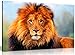 Wild African Lion Canvas Wall Art Picture Print (30x20in)