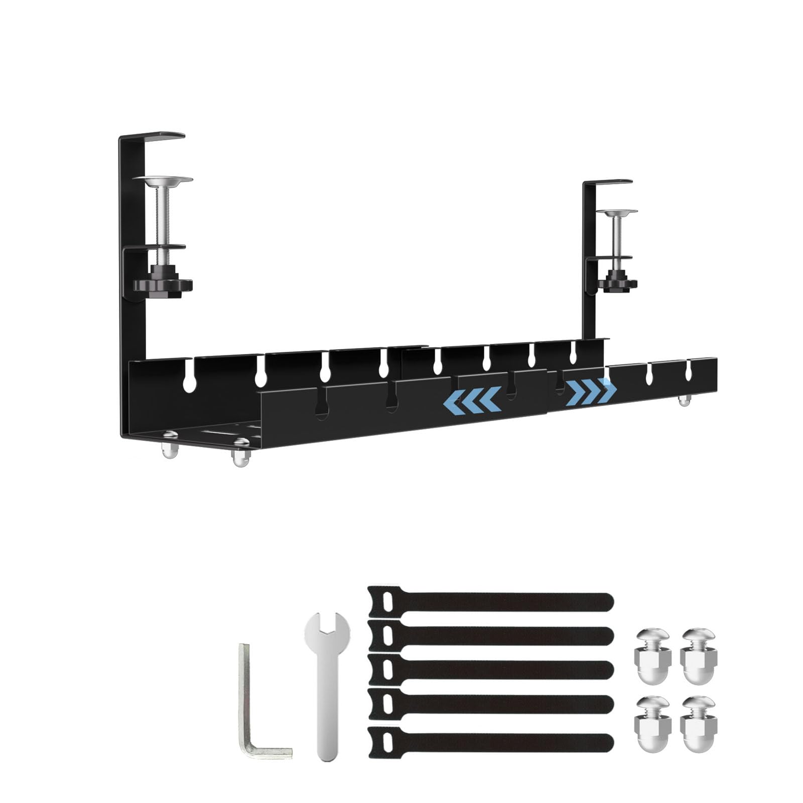 Piceioep Retractable Under Desk Cable Organizers Shelf for Efficient Wire Management Space Saving Wire Collection Rack Collection Rack