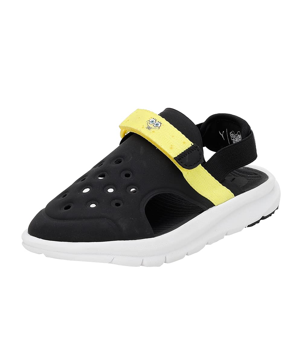 Puma Unisex-Kid Evolve Sandal Spongebob ACPre-School Black-Lucent Yellow-White-Vivid Violet Sandal - 2UK (39119001) (B0B36DBG2J) Amazon Price History, Amazon Price Tracker