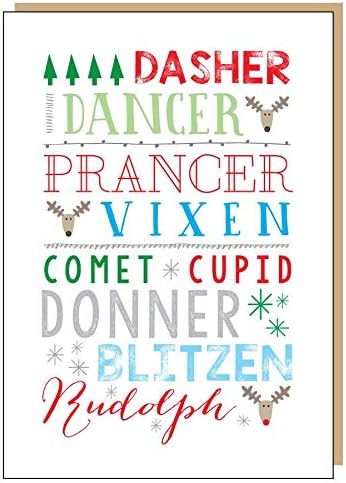 Holly Jolly Design: Rudolph The Red Nosed Reindeer - Christmas Card