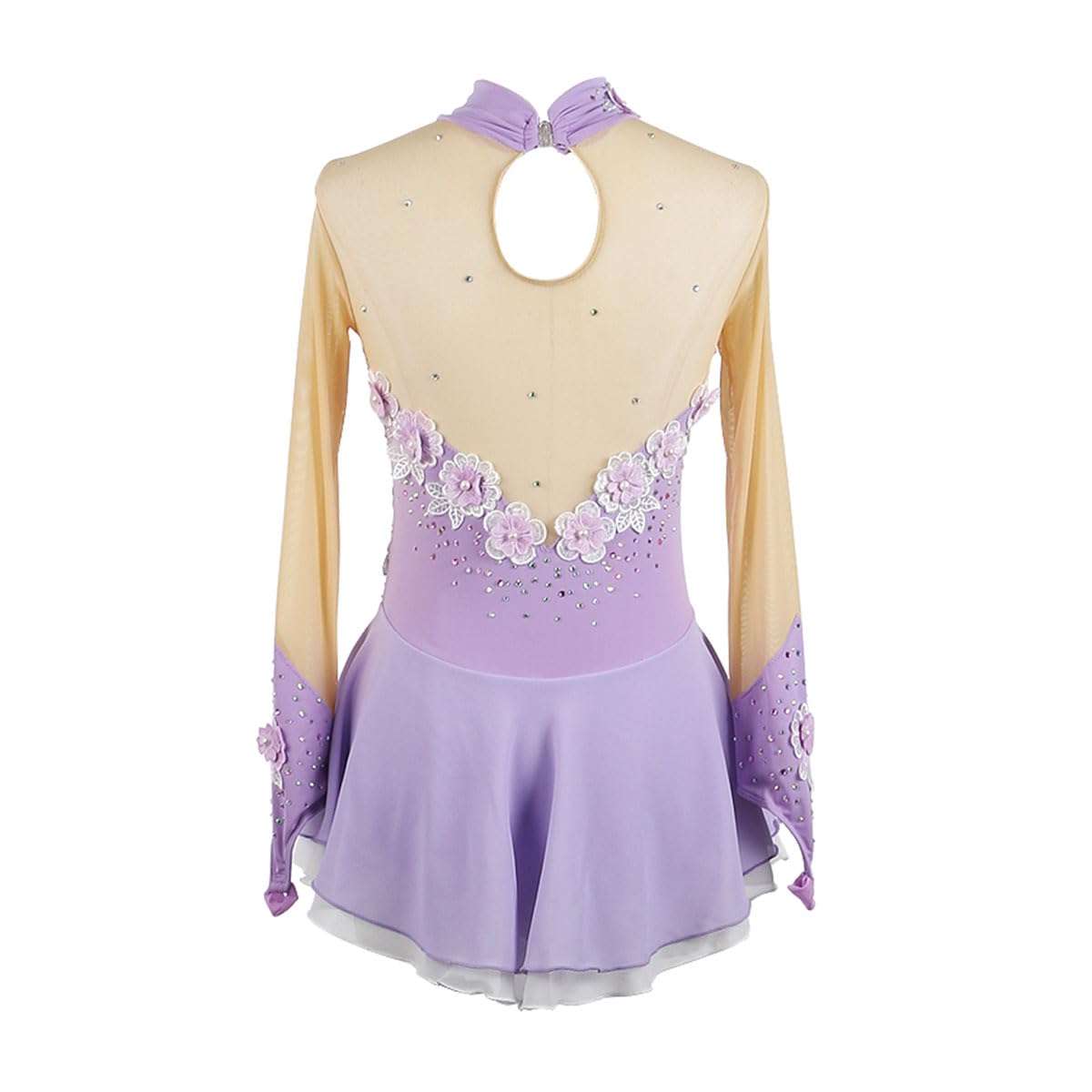 Eiskunstlauf Kleid Mädchen Kürkleid Strass Gymnastik Leotard Ballerina Kleid Latein Tanzkleid Rollkunstlauf Wettbewerb Tanzanzug Eiskunstlauf Zubehör