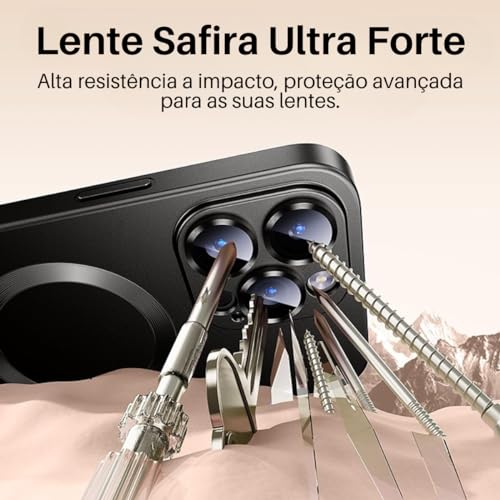 Capinha Capa Protetora Magnética Premium Fosca Anti Impacto Proteção de Câmera Compatível com iPhone