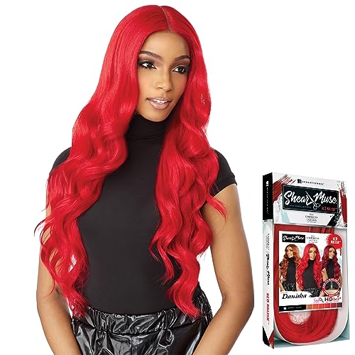 Sensationnel Shear Muse Lace Wig - Danisha Deep Laceparting Hand Tied Ready to Wear Synthetic Prestyled Units (APPLERED)