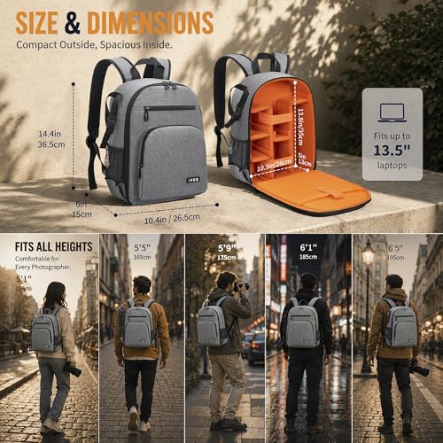 Mochila para cámara compatible DSLR con compartimento laptop 13.5” miniatura 3