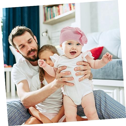 4pcs Hats Soft Cotton Caps with Bow for Winter Warmth for Months Light Comfortable Headwear for Boys3