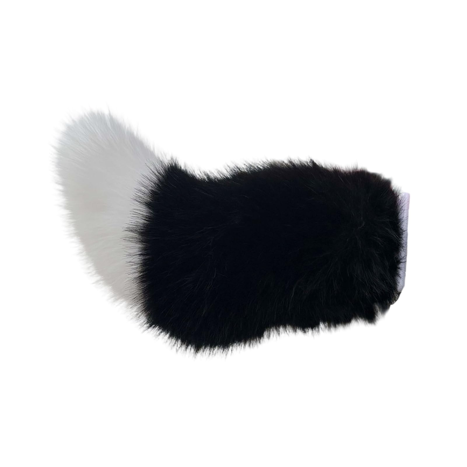 sugerou Furry Car Tail Decoration with Remote Control - Swinging Motion, Easy Install Adhesive Buckle, Removable Soft Faux Fur Car Accessory for Anime Cosplay, 30cm, Rechargeable, USB S