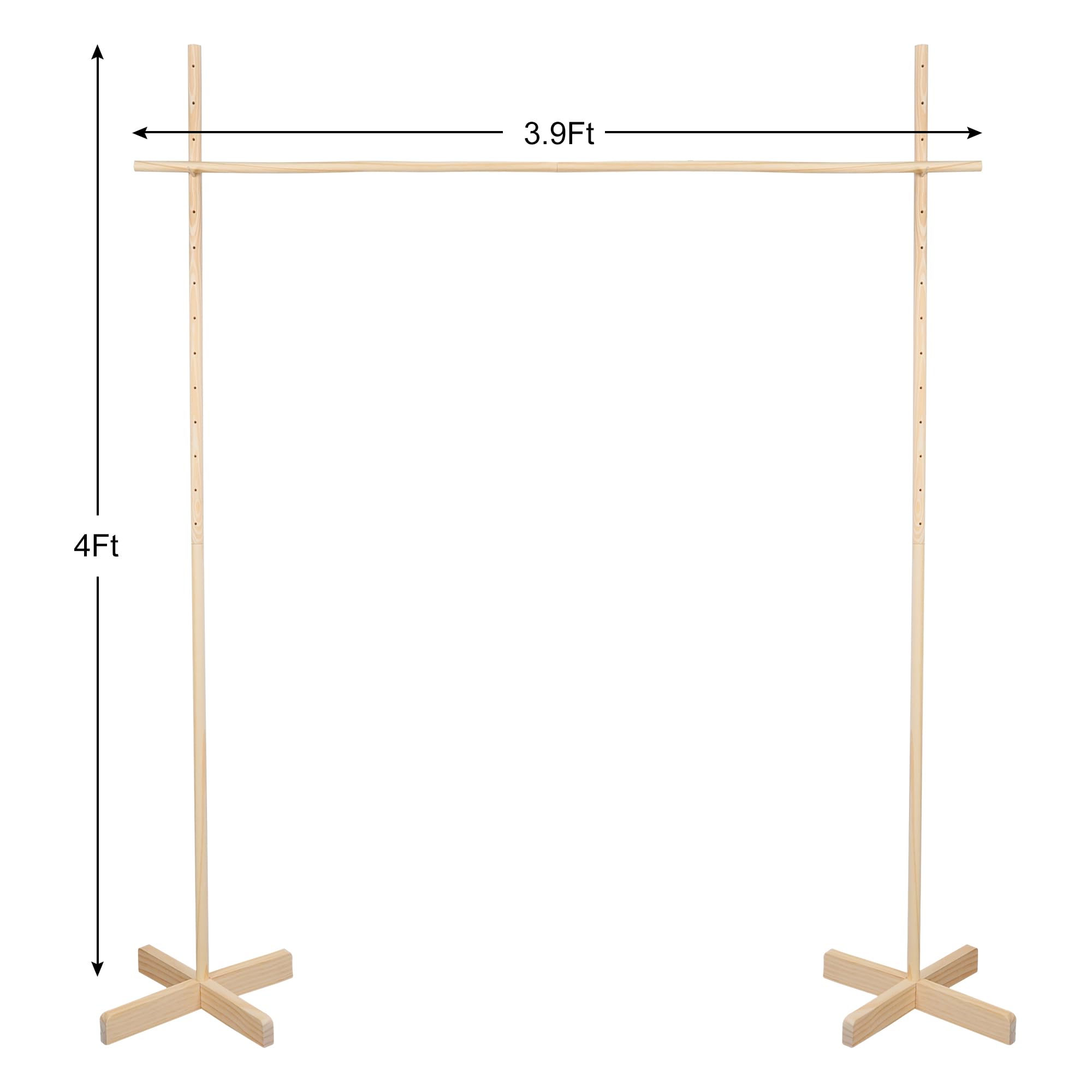 GOTHINK Wooden Limbo Game for Kids Adults, 4.7ft Tall Limbo Pole How Low Can You Go Outdoor Game Set Great for Luau, Cookout, Pool Party, Birthday and Summer Outdoor Activities