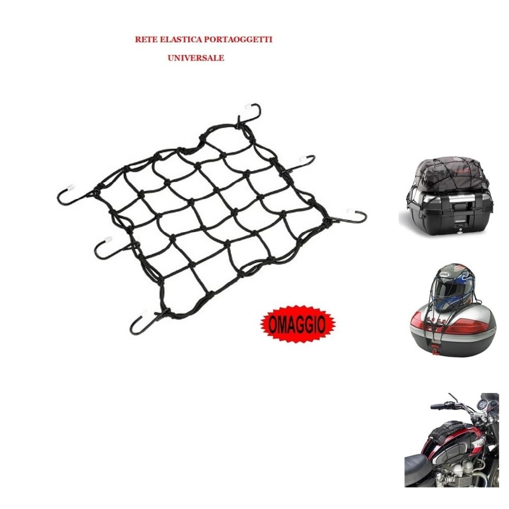 BAULETTO K45NN QUADRO MONOLOCK+PIASTRA+RETE KAPPA PER 2 CASCHI INTEGRALI/JET + ACCESSORI 45LT. INSERTI NERI PER MOTO-SCOOTER CON PORTAPACCHI POSTERIORE COMPATIBILE CON SUZUKI BURGMAN 200 EXECUTIVE