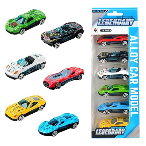 Eymobad Lot de 6 Jouets de Voiture, Petits Voitures, Ensemble de Jouets de Voiture, Cadeaux de Noël et d'Anniversaire pour Garçons, Filles, Enfants, Cadeau...