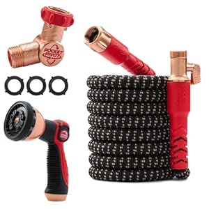 Pocket Hose Copper Head w/New Pocket Pivot Expandable Garden Hose 50 FT, AS-SEEN-ON-TV, Swivels 360°, Advanced Tri-Tex Tubing & Force Field Jacket, 3X Stronger, Lead-Free, No-Kink, Anti-Burst w/APT
