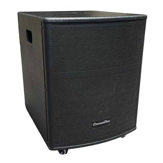 DiamondBoxx PASUB15 Battery Powered Subwoofer, Black