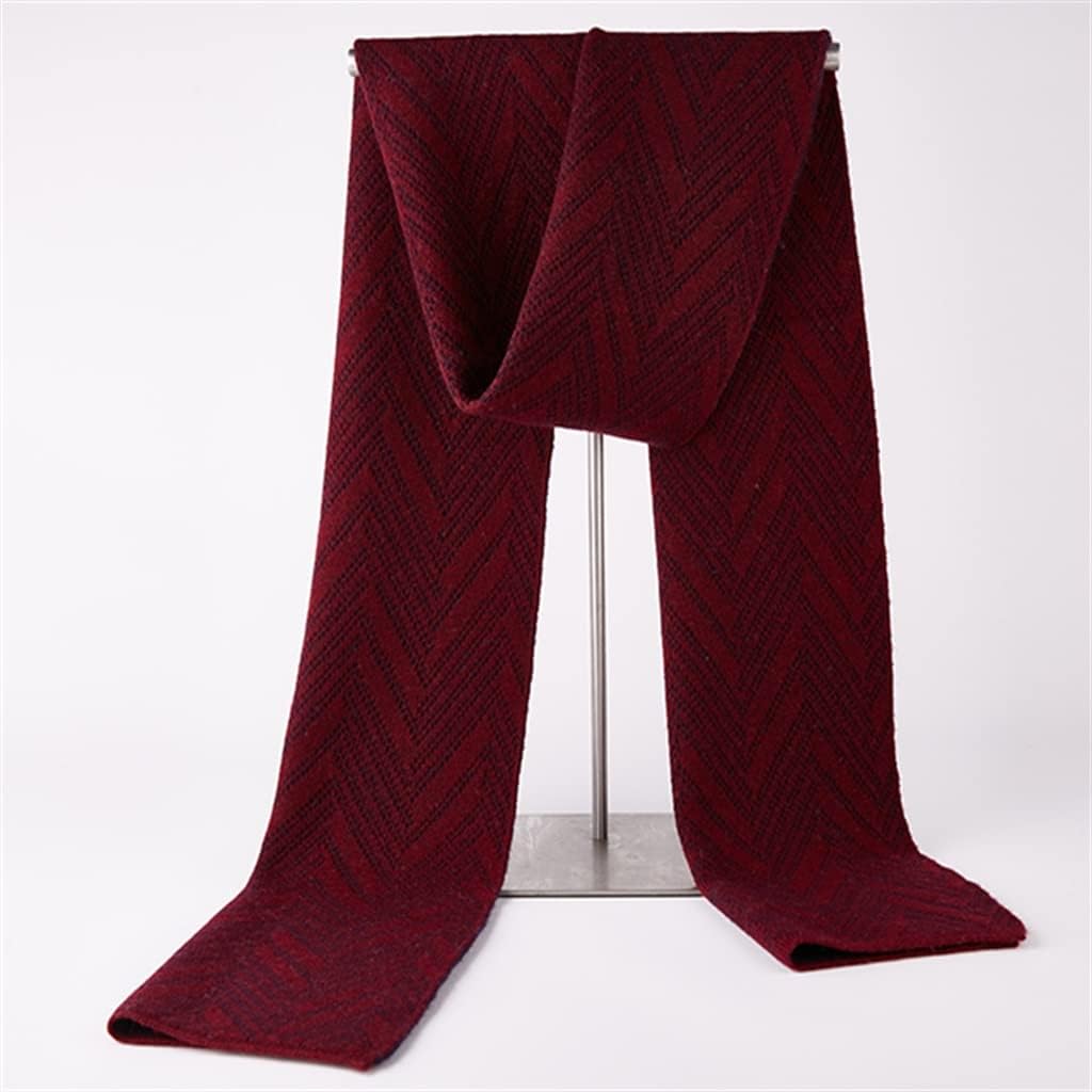 Scarf Autumn and Winter Men's Thickening Warm Monochrome Scarf with a Single Product(D)