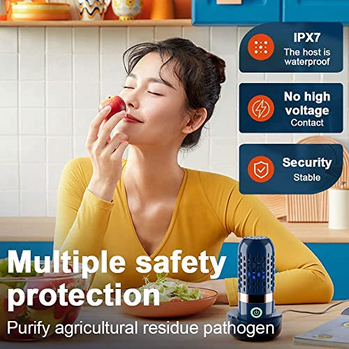 Anuan Waschmaschine für Obst und Gemüse, tragbarer drahtloser Lebensmittel-Reiniger, Desinfektionsmaschine für den Haushalt