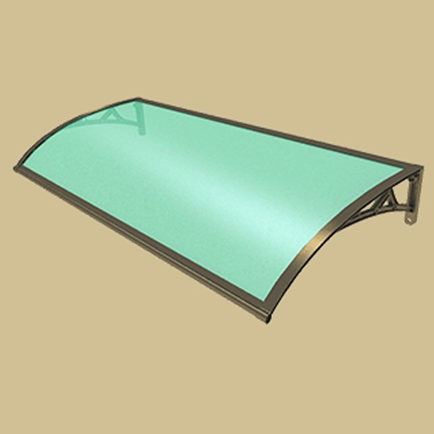 Awning Window Canopy for Patio, Door Canopy with Transparent Polycarbonate and Aluminium Frame, UV Protection Rain and Snow Cover, for Window, Porch Shade, Patio, Roof(Grass Green,60x80cm)