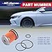 Auto Transmission Filter with Transmission Oil-fluid Cooler O-rings Compatible with Acura TL/Honda Accord CR-V Civic Pilot Replaces# 25450-P4V-013
