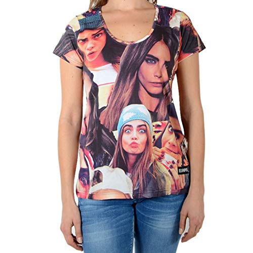 Eleven Paris Hara - T-Shirt - Imprimé - Manches courtes - Femme - Multicolore (PR168 Olara Print) - FR: 40 (Taille fabricant: M)