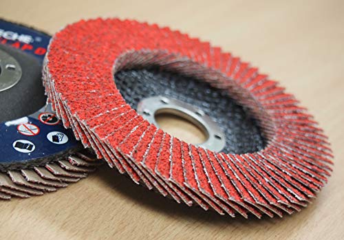 Hoteche Lot Of (10) Ceramic Flap Disc Grinding Wheel 4-1/2"X7/8" thumb #2