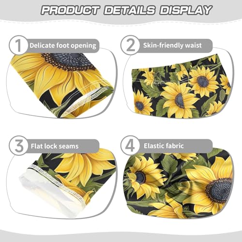 Girls' Leggings Floral Sunflower Kids Yoga Tights Pants 1 Pack 208550453