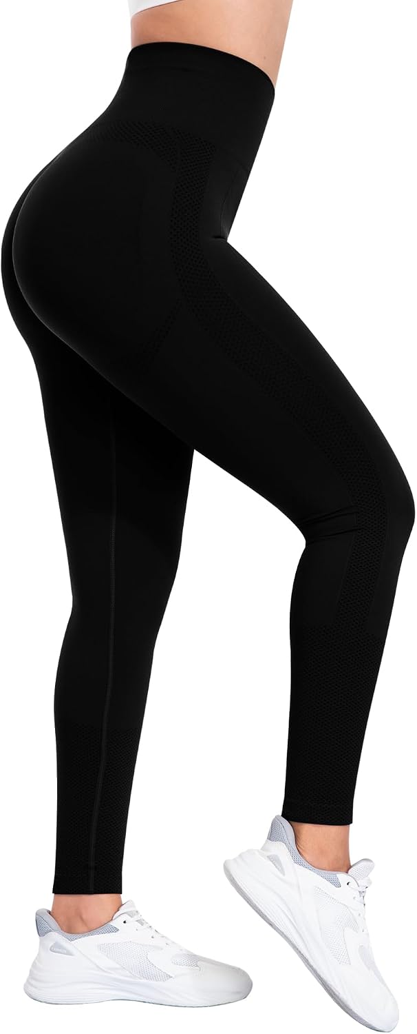 NORMOV Seamless Workout Butt Lifting Leggings - Booty Scrunch Gym Leggings for Women