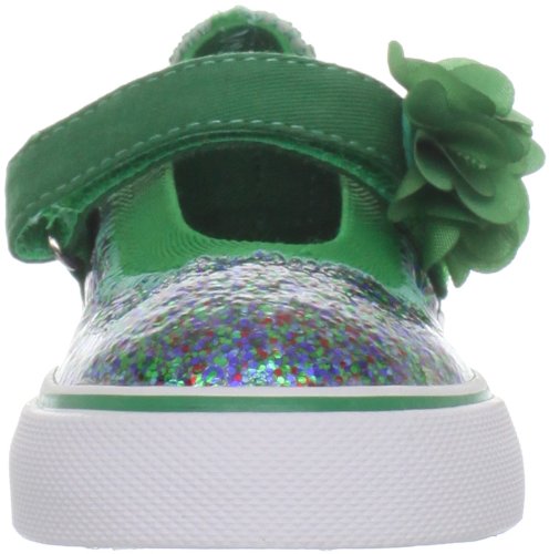 Morgan & Milo Kid's Sparkle Floral Mary Jane Sneaker (Infant/Toddler/Little Kid), Kelly, 8.5 M US Toddler2